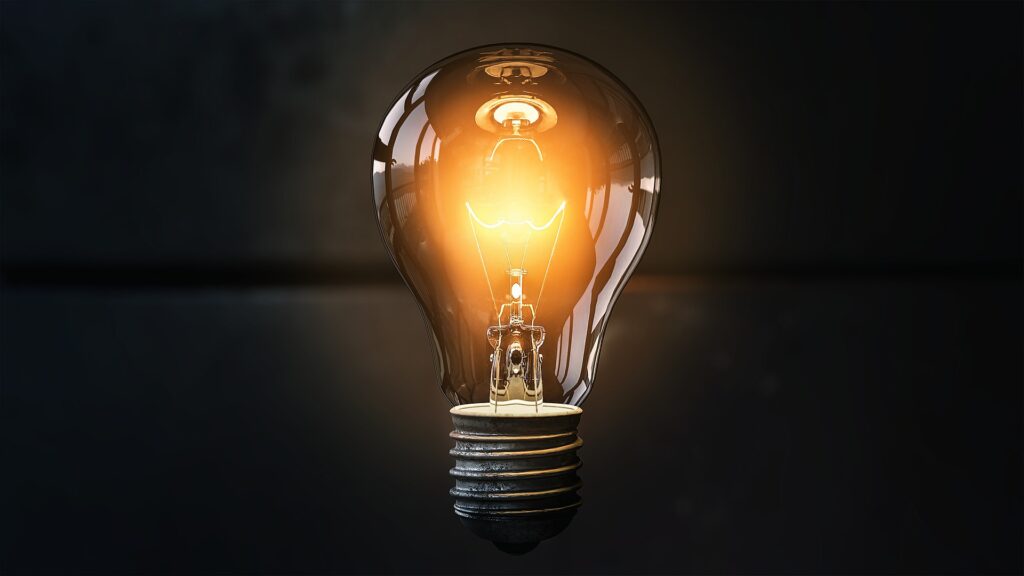 A light bulb provides an example of electricity that is used every day.