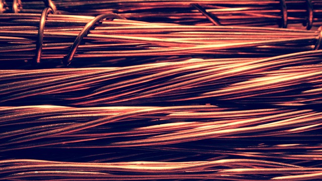 Bundled copper wire.