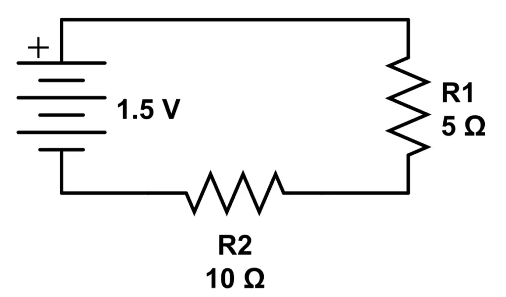 Two resistors in series.