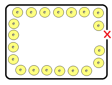 Electrons cannot flow through open electric circuits.