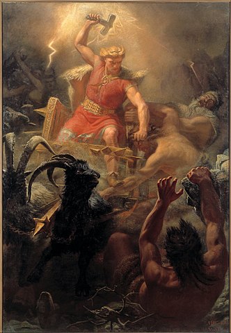 Thor's Fight with the Giants by Mårten Eskil Winge.