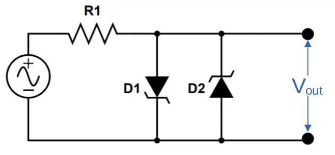 Combination Zener Diode Clipper Circuit Diagram