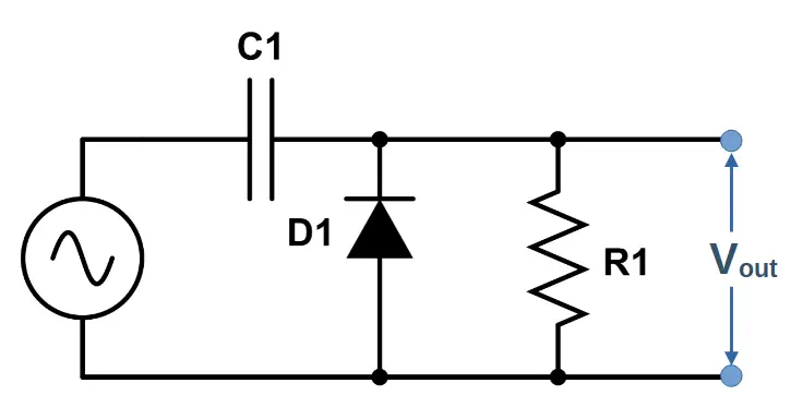 A positive unbiased clamper circuit.