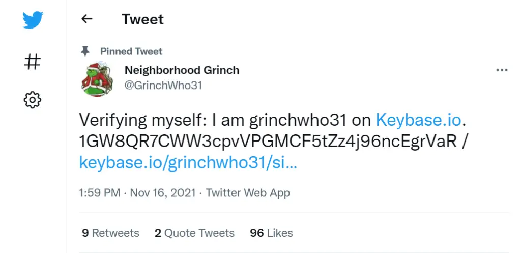 The Grinch's Tweet.