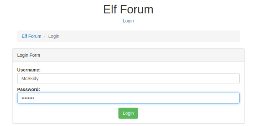 Elf forum login.