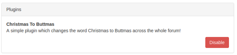 Christmas to Buttmas plugin and Disable option.
