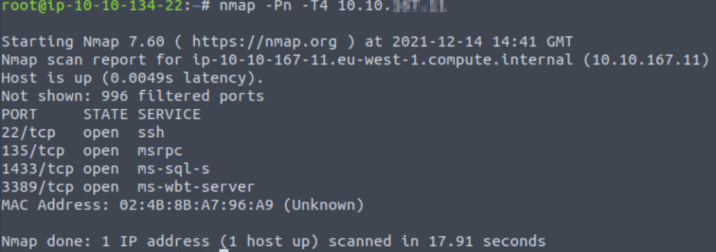 Enumerating with nmap.