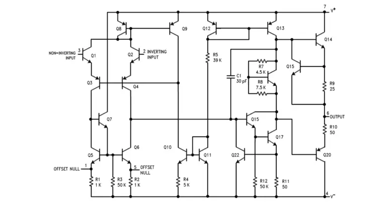 741 Op Amp - Electronics Reference