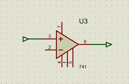 Voltage follower circuit using 741 Op Amp
