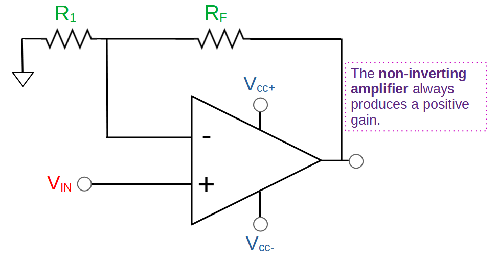 Non inverting op amp circuit