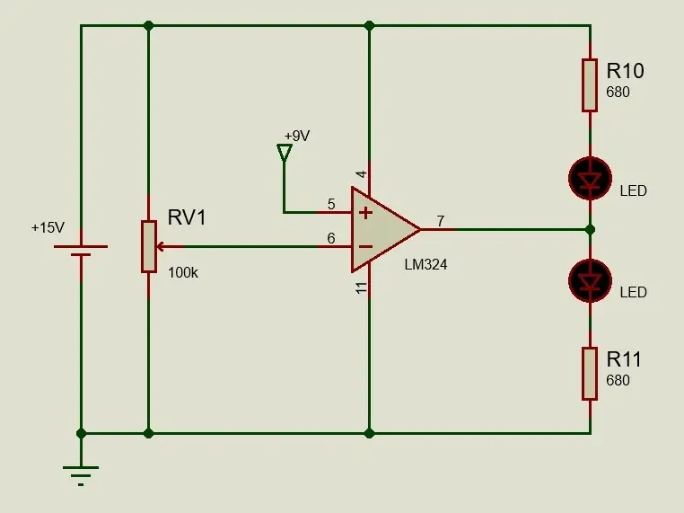 324 op amp voltage comparator