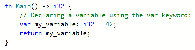 Carbon language variables