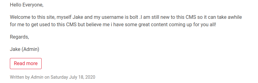 Jake's username on Bolt.