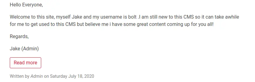 Jake's username on Bolt.