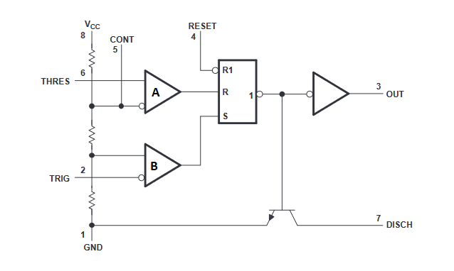 555 timer circuit diagram schematic