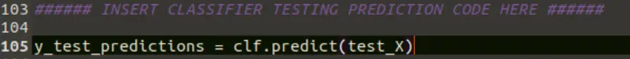 Adding the classifier testing prediction code TryHackMe Advent of Cyber 2023 Day 14