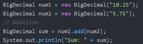 Converting two Strings to BigDecimal in the Java programming language.