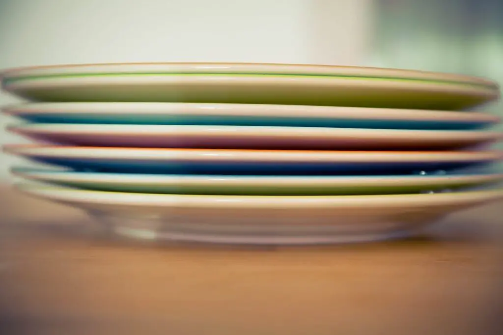 A stack of plates