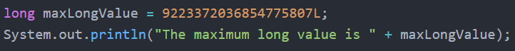Largest Value of a long in Java